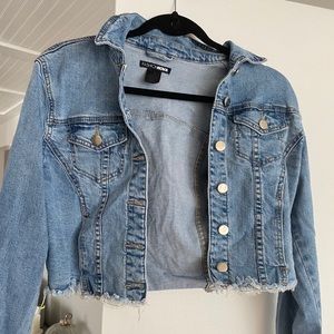 Fashion nova denim cropped jacket